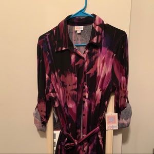 BNWT Lularoe Ellie button up dress size medium